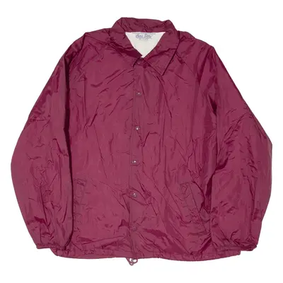 MENS STORE Coach Jacket Maroon 90s Mens L