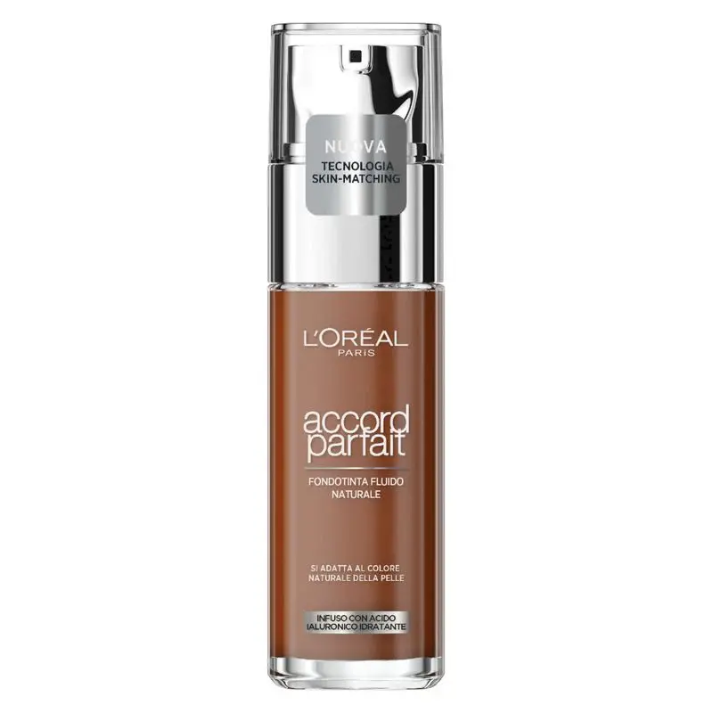 L'Oréal Accord Parfait Fluid Foundation Effect Naturale 8D - Golden Cappuccino (30 Ml)