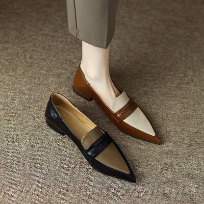 CHIKO Elia Pointy Toe Block Heels Loafers Shoes