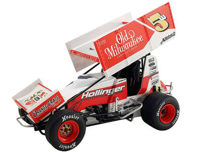 Winged Sprint Car #5W Lucas Wolfe Old Milwaukee Allebach Racing World of Outlaws (2024) 1/18 Diecast Model Car by ACME