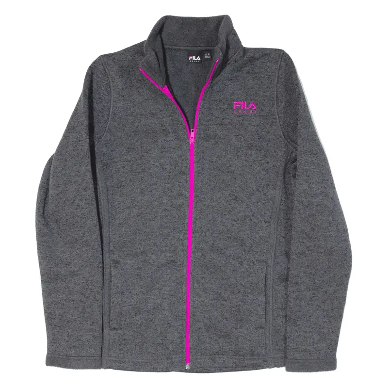 FILA Fleece Jacket Grey Girls 16Y
