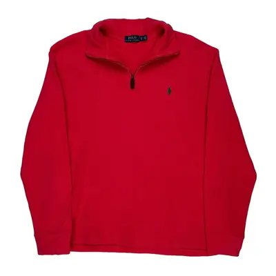 Polo By Ralph Lauren 1/4 Zip - XL Red Cotton