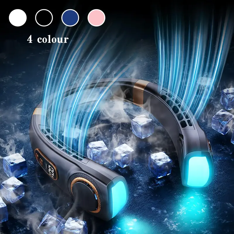 Wearable Neck Fan, USB Charging Neck Fan, Cooling Neck Fan, 5-speed Faster Cooling Neck Fan for Home Office Outdoor Travel