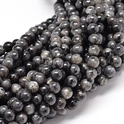 Natural Larvikite Round Bead Strands