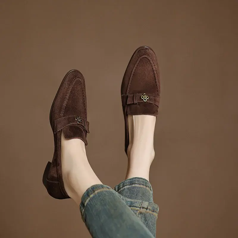 CHIKO Bem Round Toe Block Heels Loafers Shoes