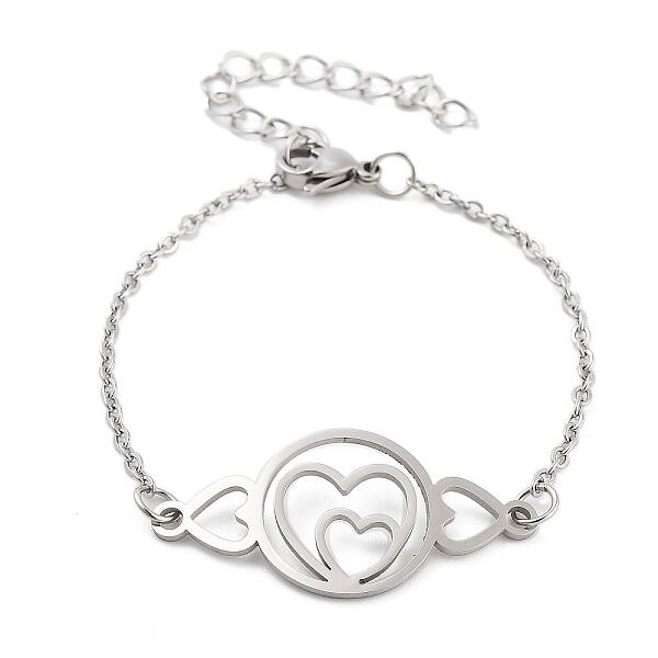 Non-Tarnish Stainless Steel Cable Chain Link Bracelets for Women Men