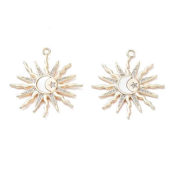 Rack Plating Brass Shell Pendants