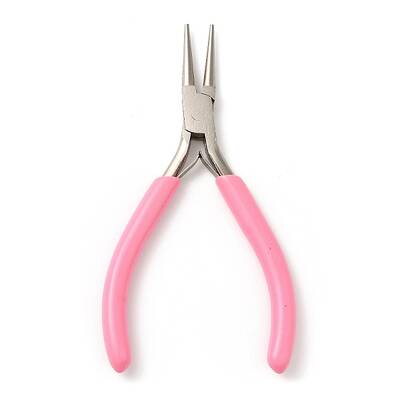 Steel Jewelry Pliers with Plastic Handle Covers