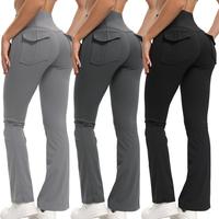 3PCS Women's Flared Leggings with Pockets Women's Flared Sweatpants Fitness Leggings Butt Lifting Fitness Yoga Leggings Track...