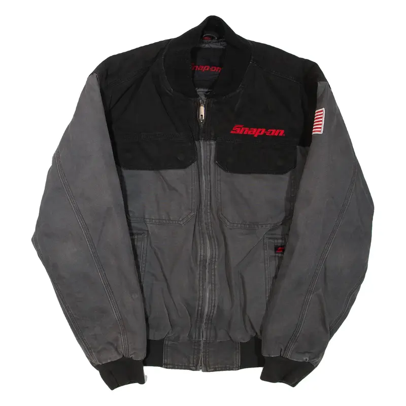 SNAP ON Mens Jacket Grey USA M