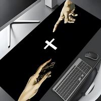 Hand & Cross Pattern Mouse Pad, Rectangle Gaming Mouse Pad, Non-slip Mousepad, Office Desk Keyboard Mouse Mat for Home Office...