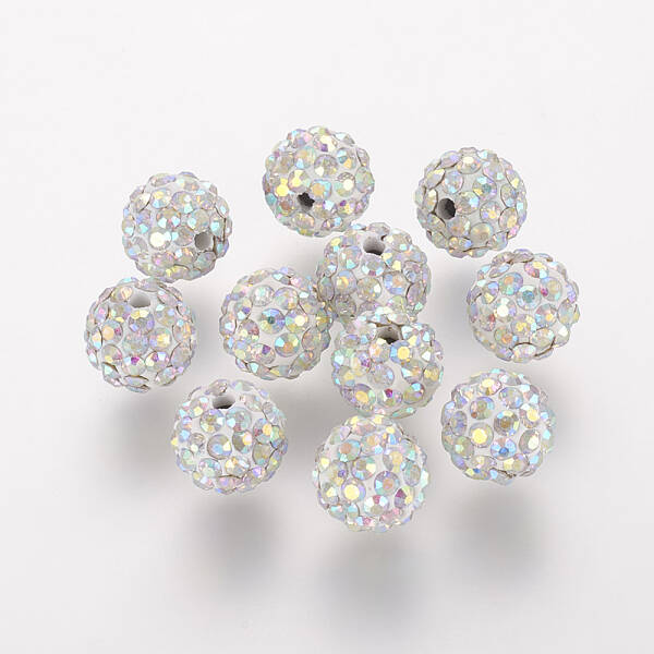 Polymer Clay Rhinestone Beads