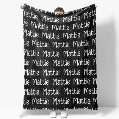 Cute Design Customized Name Blanket For Family Gift - Aperturee