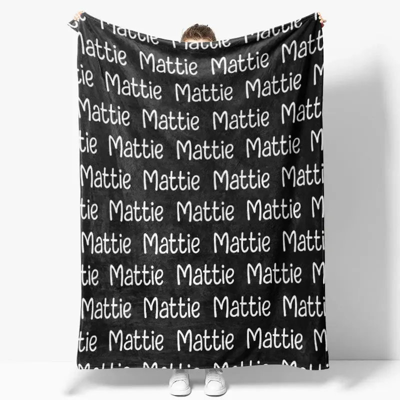Cute Design Customized Name Blanket For Family Gift - Aperturee
