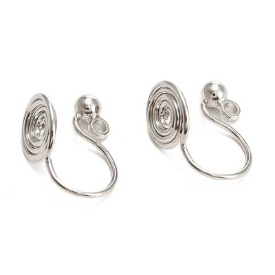 Brass Clip-on Earring Converters Findings