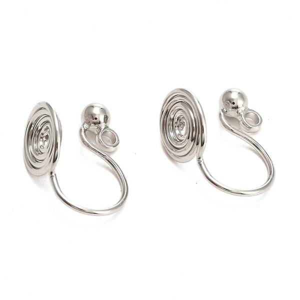 Brass Clip-on Earring Converters Findings