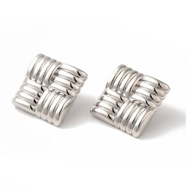 Rack Plating Brass Enamel Stud Earrings