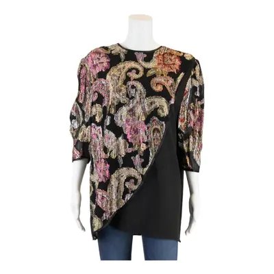Glitter Black Basic Blouse L