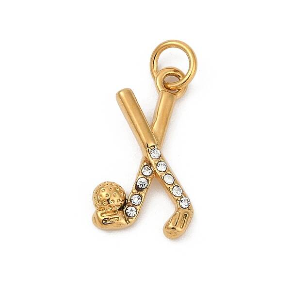 304 Stainless Steel Micro Pave Cubic Zirconia Pendants