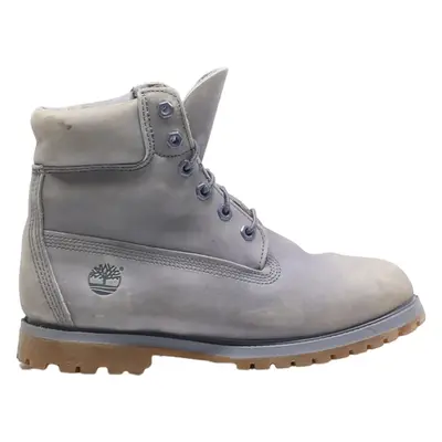 TIMBERLAND Lace-Up Boots Grey Leather Womens UK 8