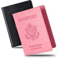 2 count Passport holders,Ultra Slim passport wallet,PU Leather Passport Cover for Women and Men