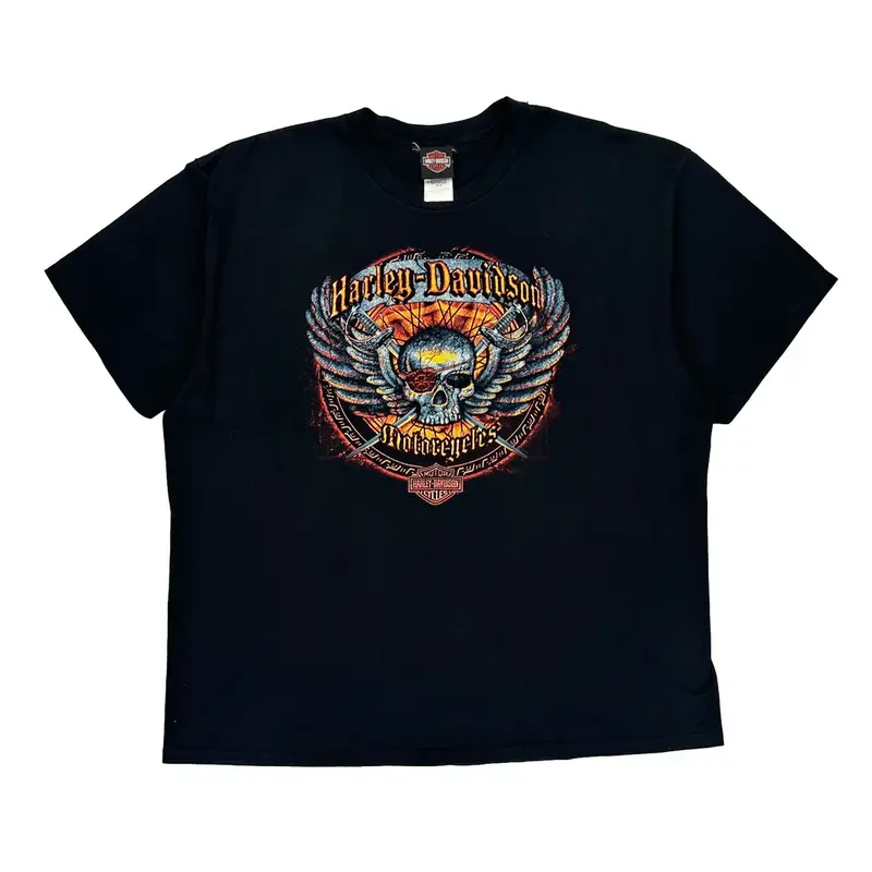 Las Vegas Nevada Harley Davidson Graphic T-Shirt - 3XL Navy Cotton