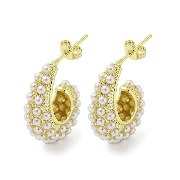 Rack Plating Brass Teardrop Stud Earrings