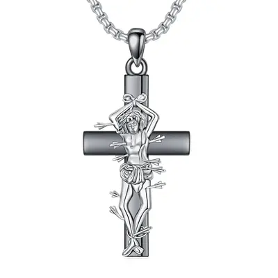 Saint Sebastian Cross Necklace S925 St Sebastian Medal I Can Do All Things Through Christ