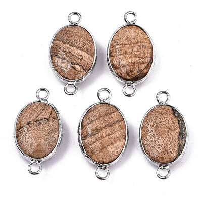 Natural Picasso Jasper Links/Connectors