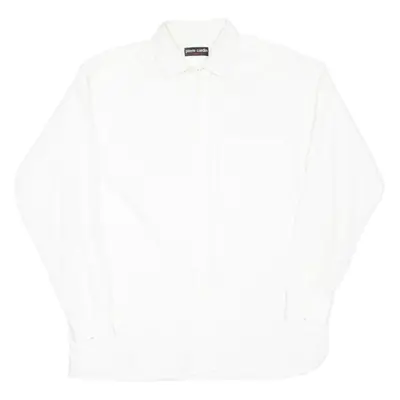 PIERRE CARDIN Mens Plain Shirt White Long Sleeve XL