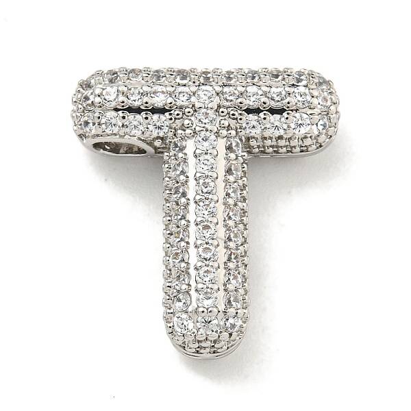 Platinum Plated Brass Micro Pave Cubic Zirconia Pendants