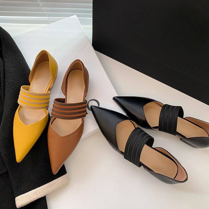 CHIKO Ella Pointy Toe Block Heels Mary Jane Shoes