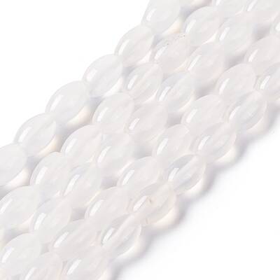 Natural White Agate Beads Strands