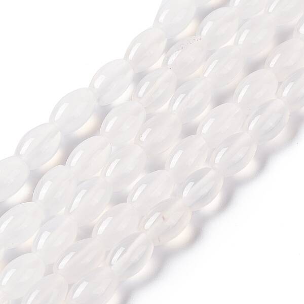 Natural White Agate Beads Strands