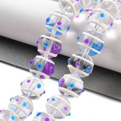 Glass with Enamel Beads Strands