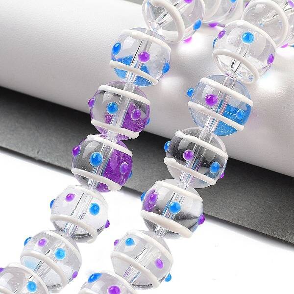 Glass with Enamel Beads Strands