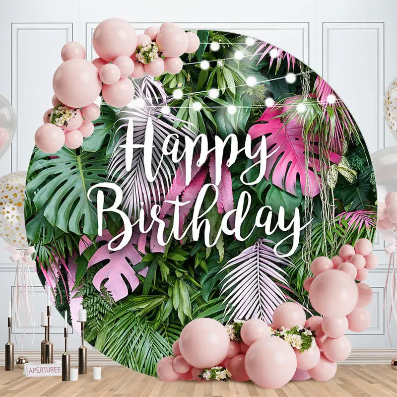 Aperturee White Round Cover Polyester Pure Birthday Party Backdrop | Custom Backdrop Birthday | Round Backdrop Covers | Round...