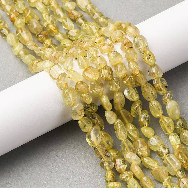 Natural Gold Rutilated Quartz Beads Strands