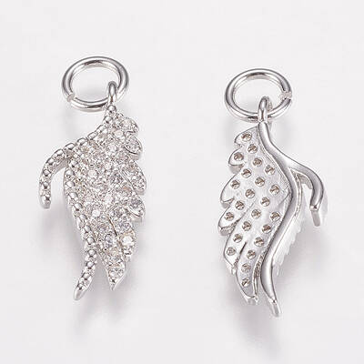 Brass Micro Pave Cubic Zirconia Pendants