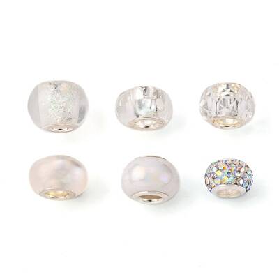 18Pcs 6 Style DIY Beads Bracelets Making Kit