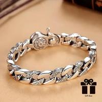 [Father's Day Gift]S925 Silver Plated Rotatable Fashion Bracelet, Peace And Good Luck Bracelet, Timeless Retro Design, Domine...