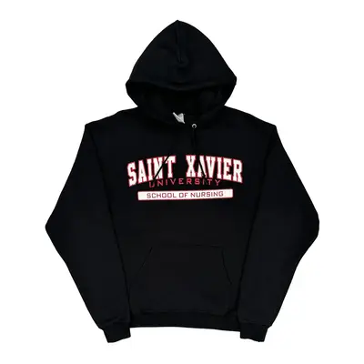 Saint Xavier University Champion College Hoodie - Medium Black Cotton Blend | Size: medium