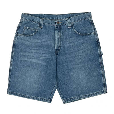 Carpenter Wrangler Denim Shorts - 37W 10L Blue Cotton