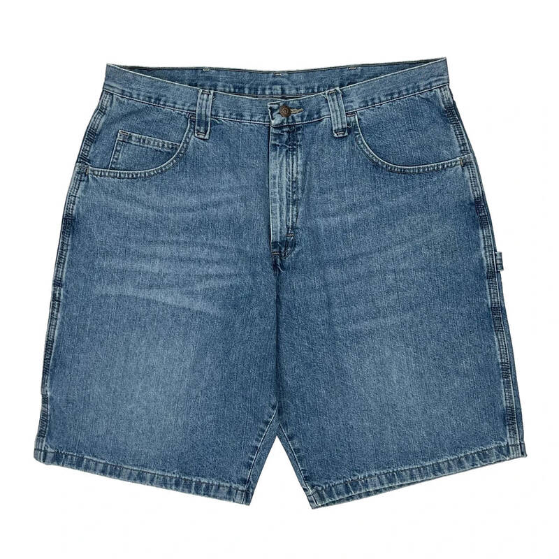 Carpenter Wrangler Denim Shorts - 37W 10L Blue Cotton