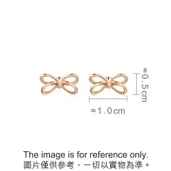 18K Rose Gold Bowties Earrings
