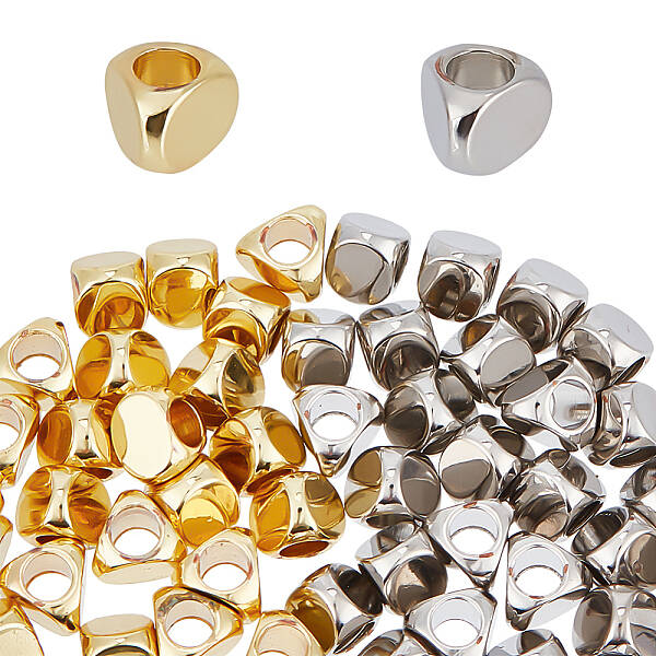 60Pcs 2 Colors Brass Spacer Beads