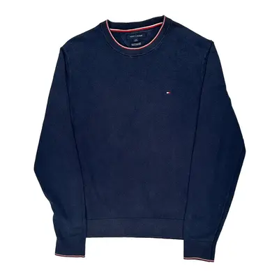 Tommy Hilfiger Jumper - Large Navy Cotton Blend