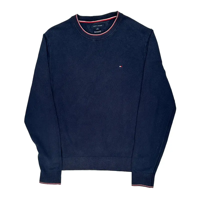 Tommy Hilfiger Jumper - Large Navy Cotton Blend