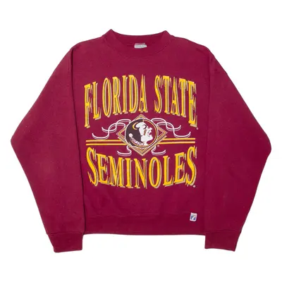 7 Florida State Seminoles Mens Sweatshirt Red USA L