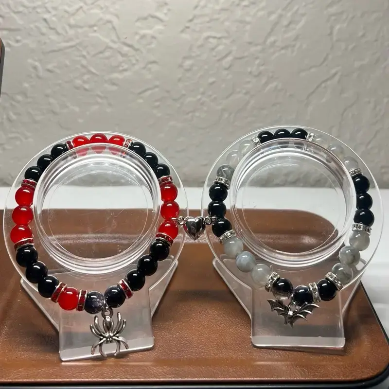 Bat and Spider friendship/couples bracelet